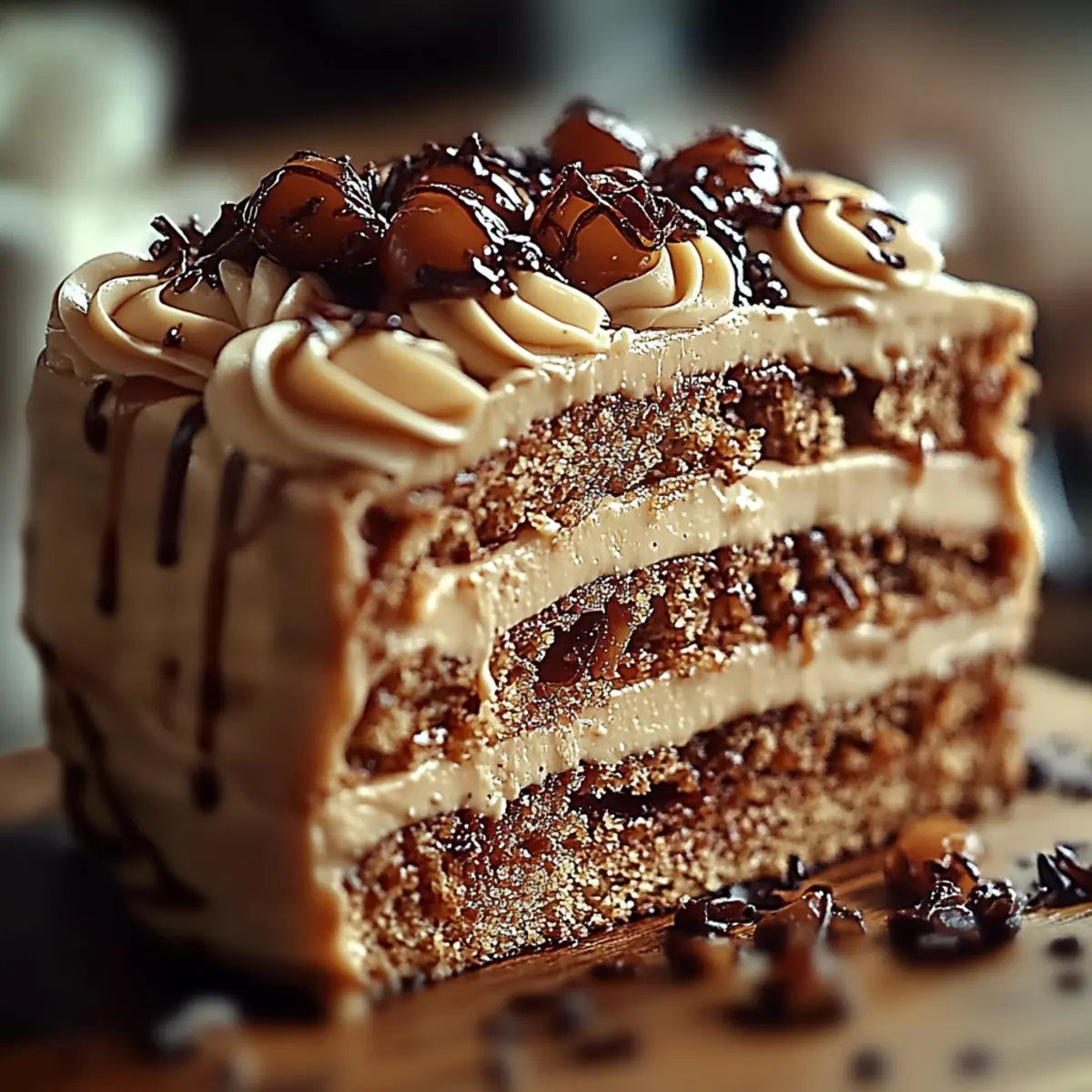 Caramel Coffee Buttercream Cake