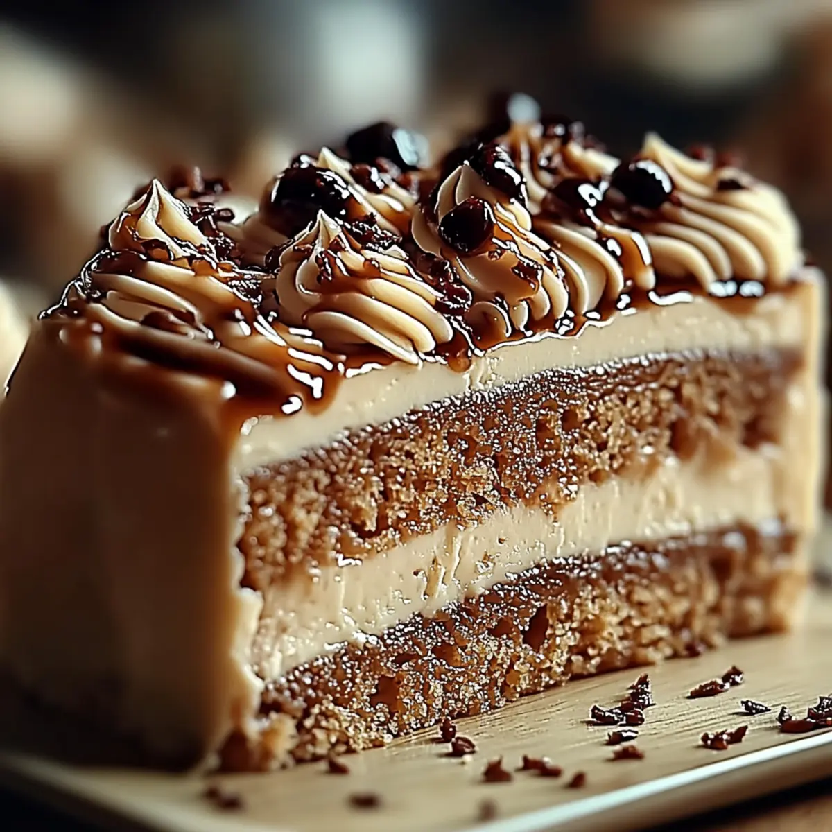 Caramel Coffee Buttercream Cake