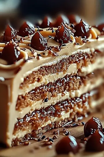 Caramel Coffee Buttercream Cake