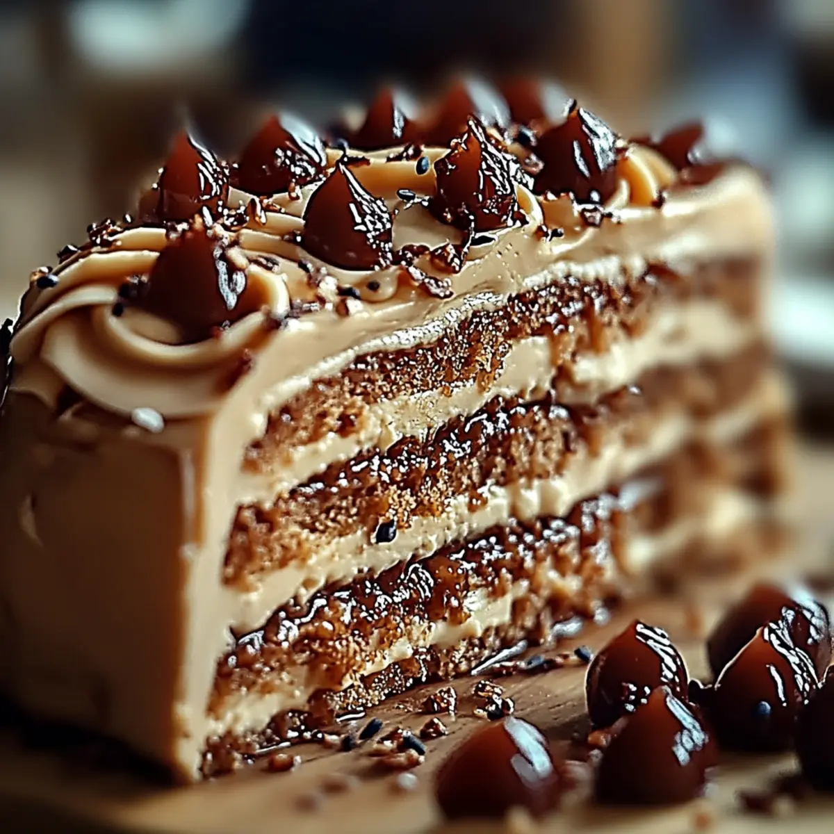 Caramel Coffee Buttercream Cake