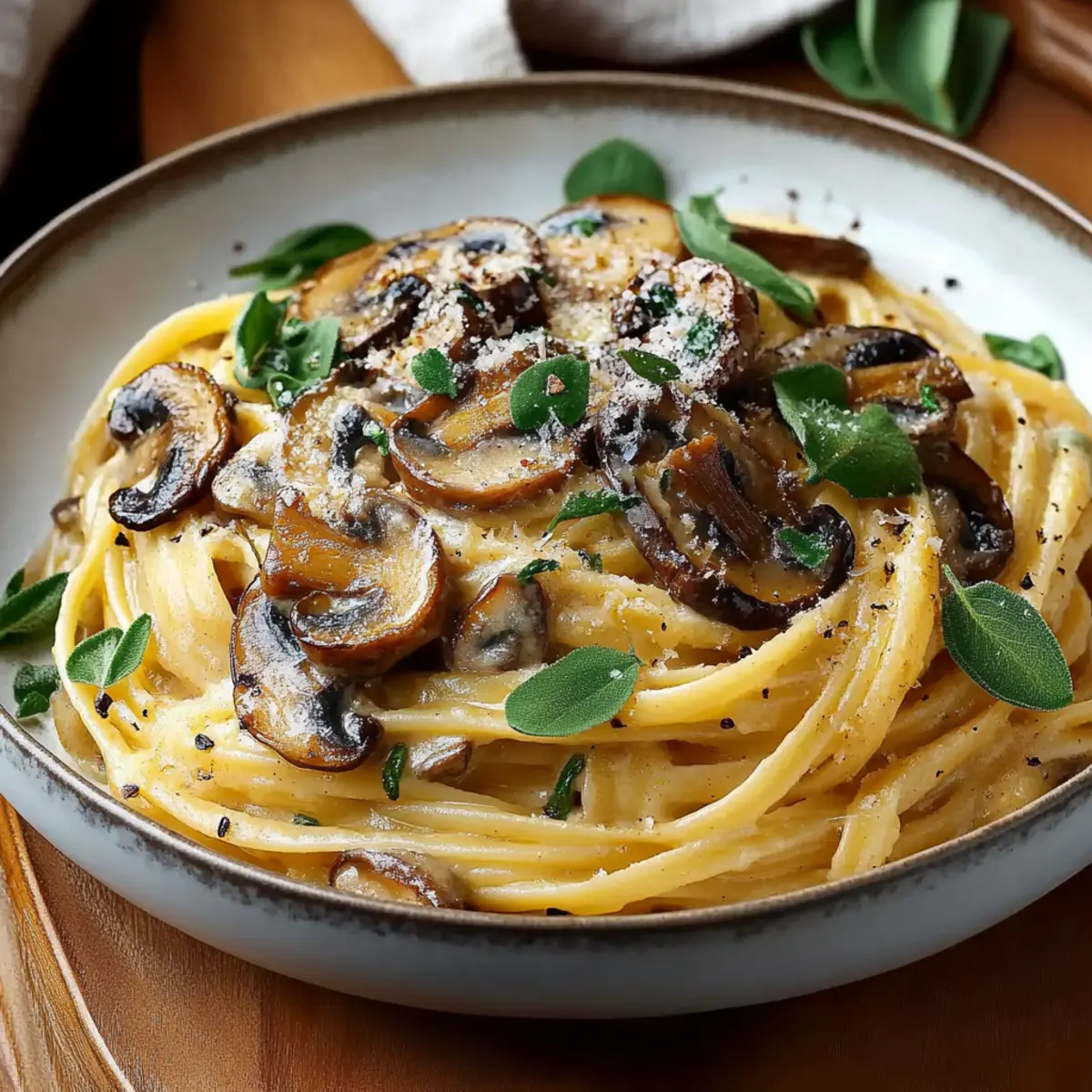 Caramelized Leek and Mushroom Gruyere Pasta