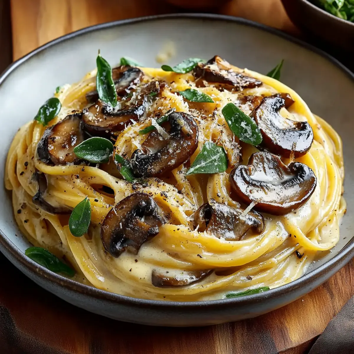 Caramelized Leek and Mushroom Gruyere Pasta