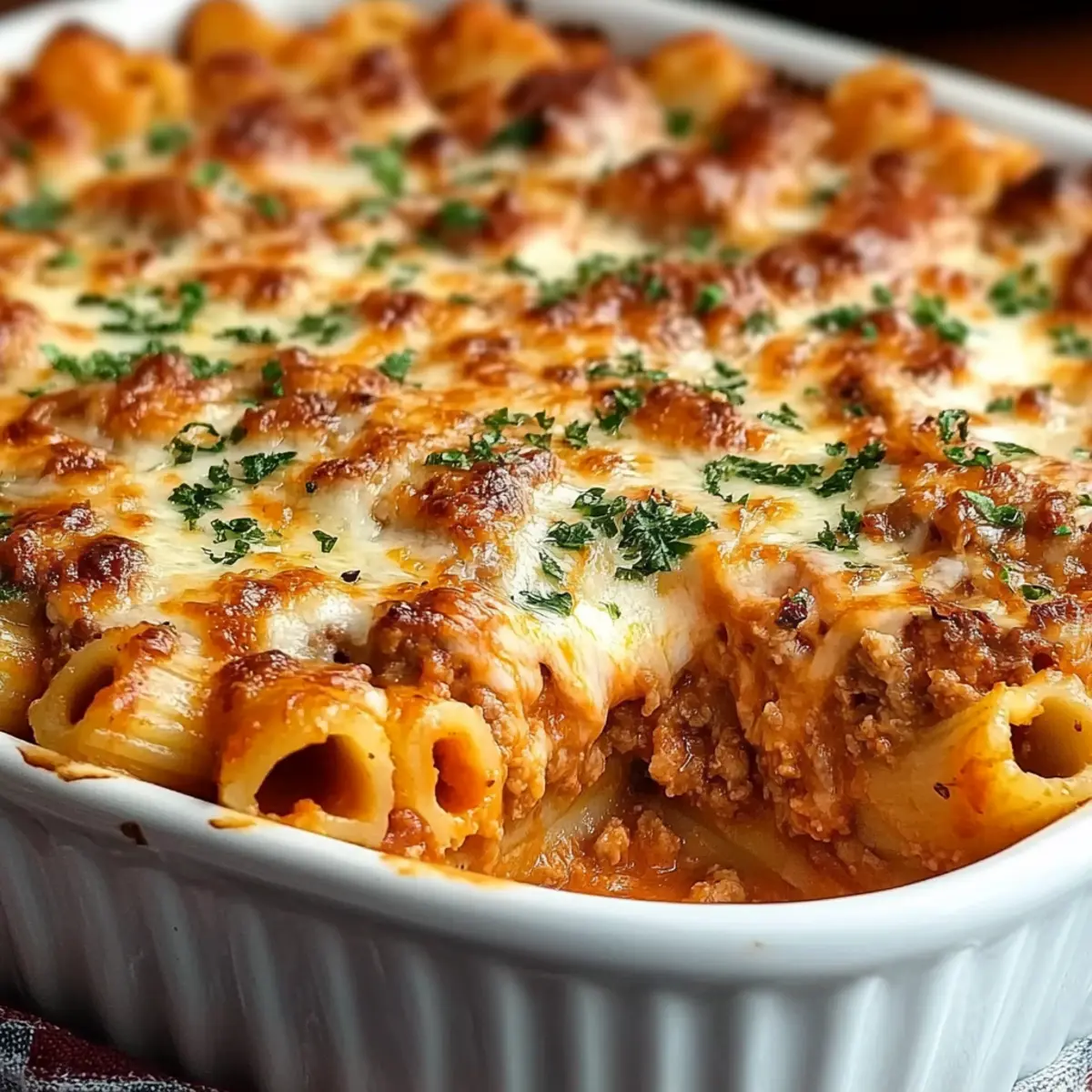 Cheesy Baked Rigatoni Pasta