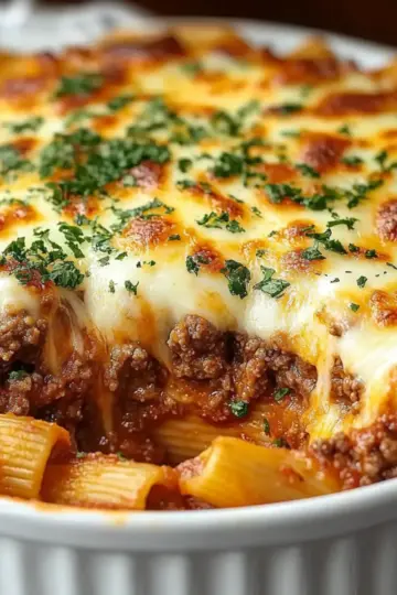 Cheesy Baked Rigatoni Pasta