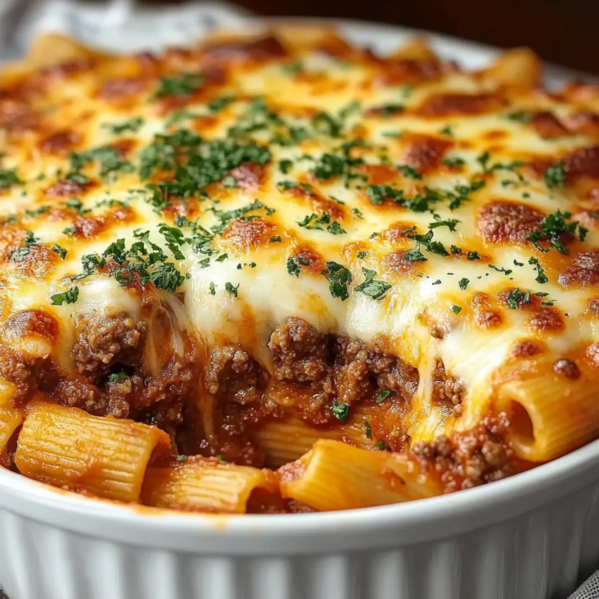 Cheesy Baked Rigatoni Pasta