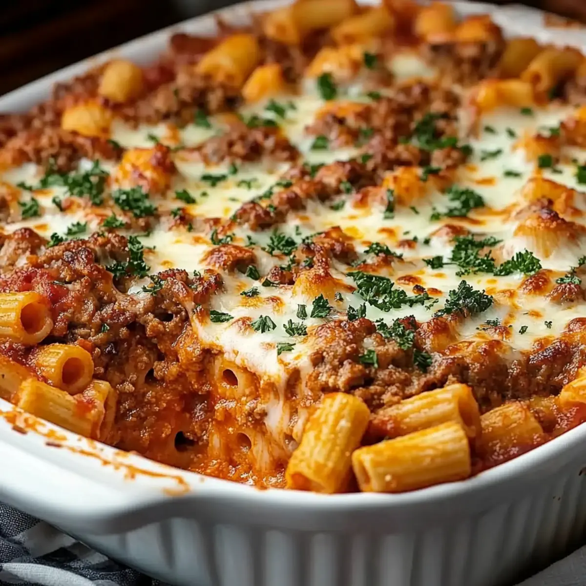 Cheesy Baked Rigatoni Pasta