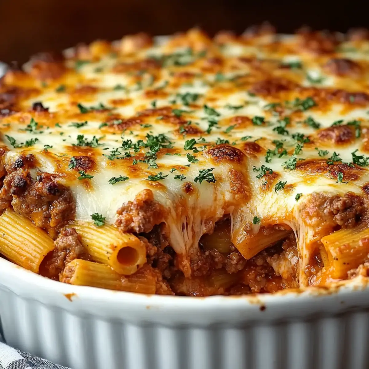 Cheesy Baked Rigatoni Pasta