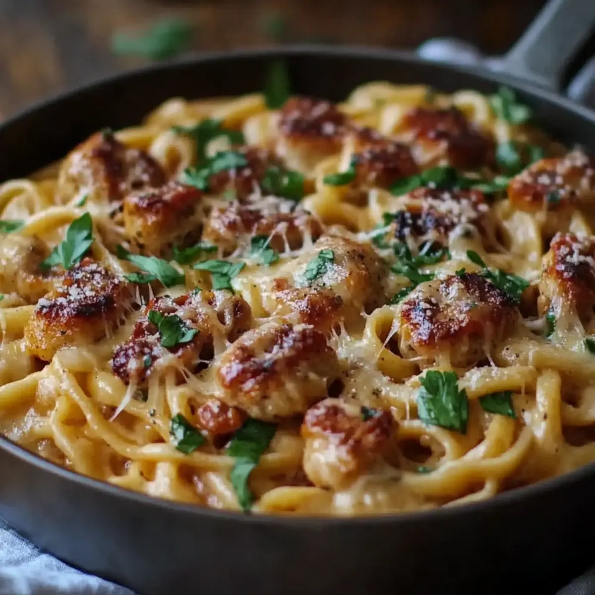 Chicken Apple Sausage One Pan Pasta