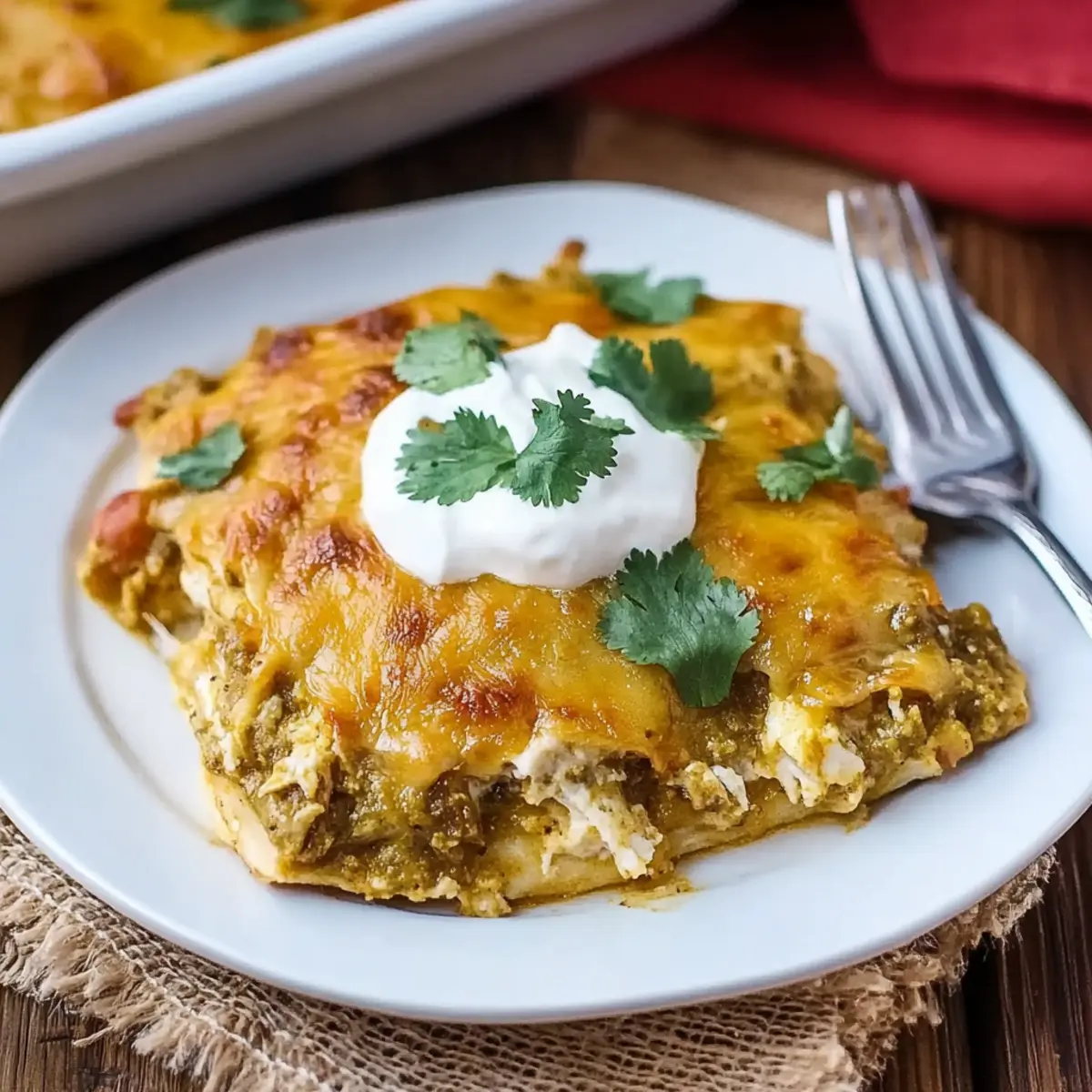Chile Verde Chicken Tamale Casserole