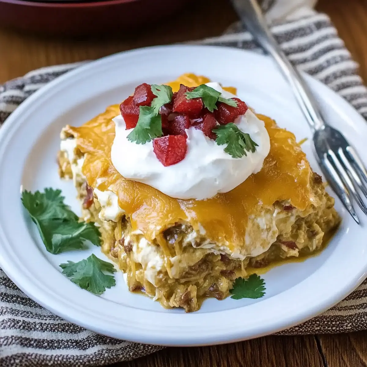 Chile Verde Chicken Tamale Casserole