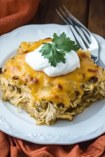Chile Verde Chicken Tamale Casserole