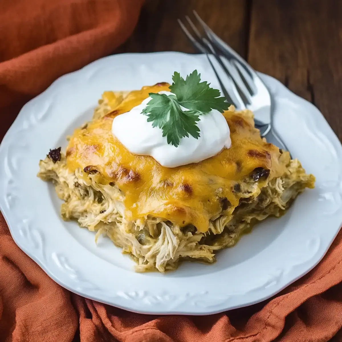 Chile Verde Chicken Tamale Casserole
