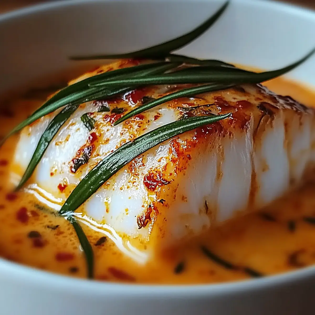 Cod in Roasted Red Pepper Sauce
