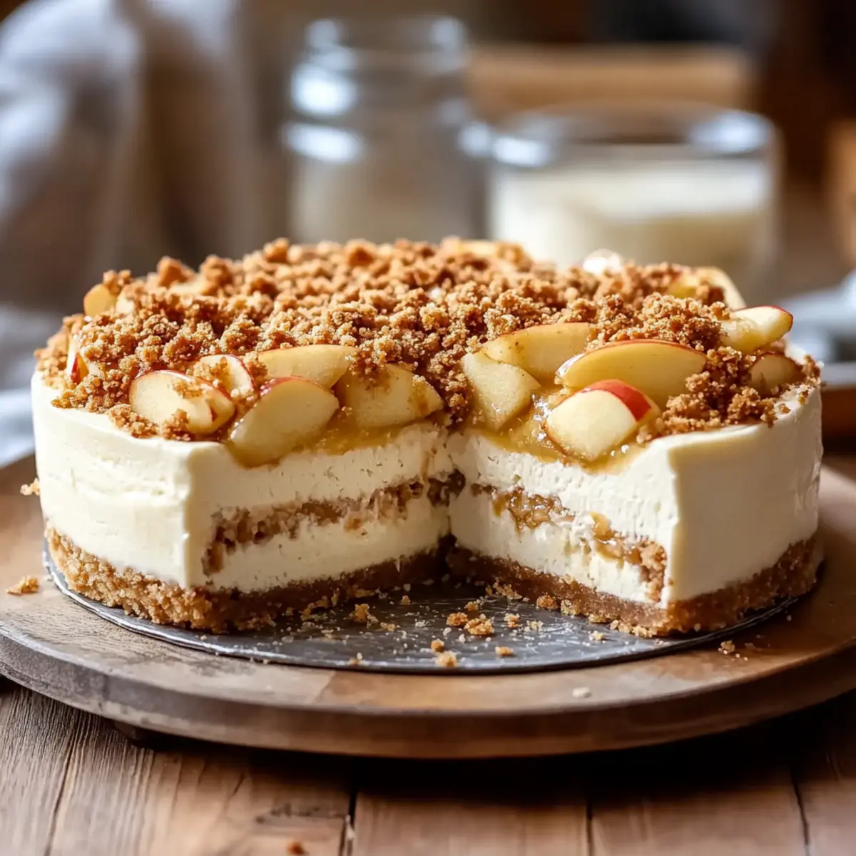Creamy Apple Crumble Cheesecake
