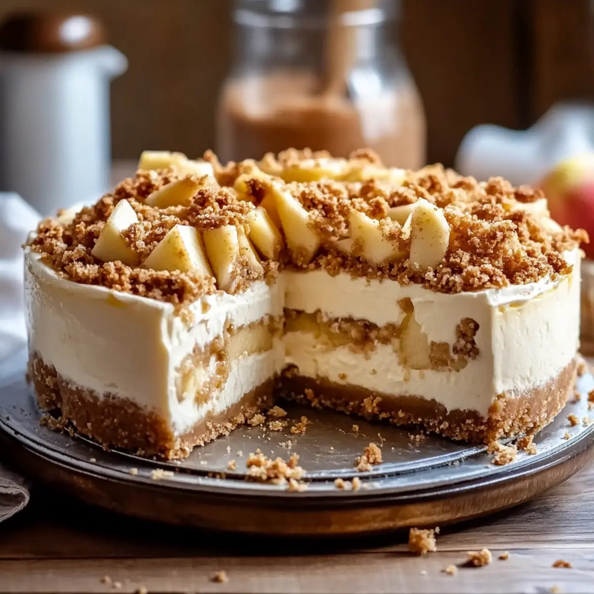 Creamy Apple Crumble Cheesecake