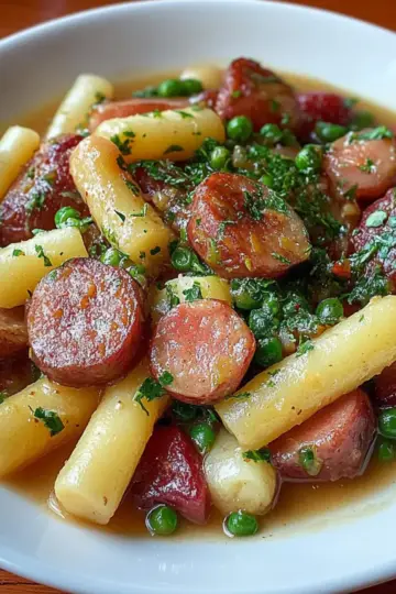 Crockpot Kielbasa and Green Beans