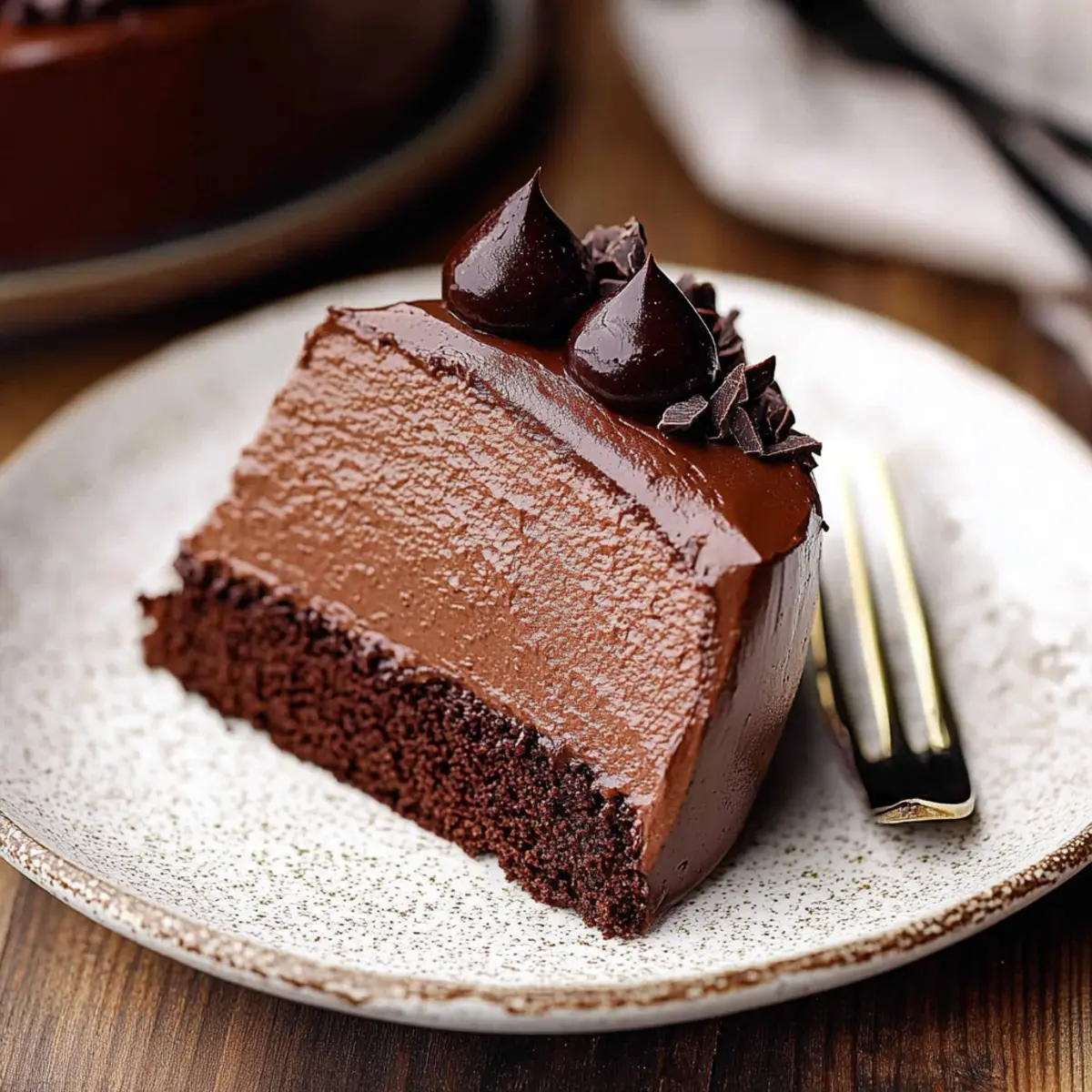 Dark Chocolate Mousse Cake