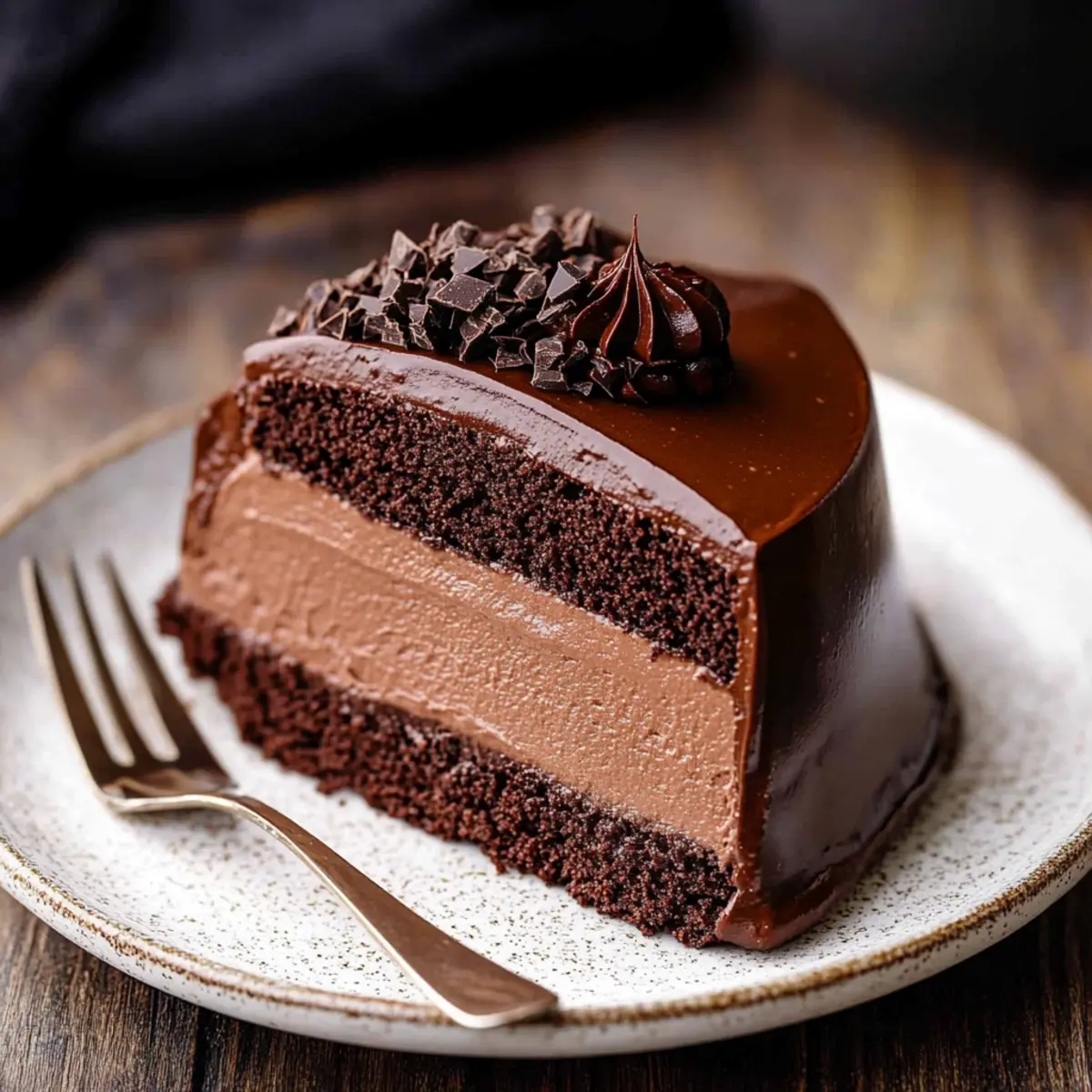 Dark Chocolate Mousse Cake
