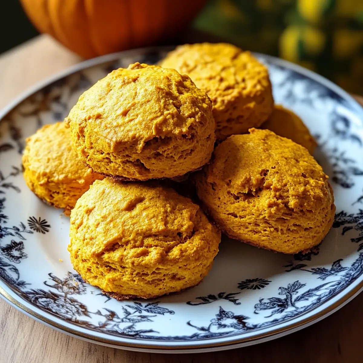 Fluffy Spiced Pumpkin Biscuits
