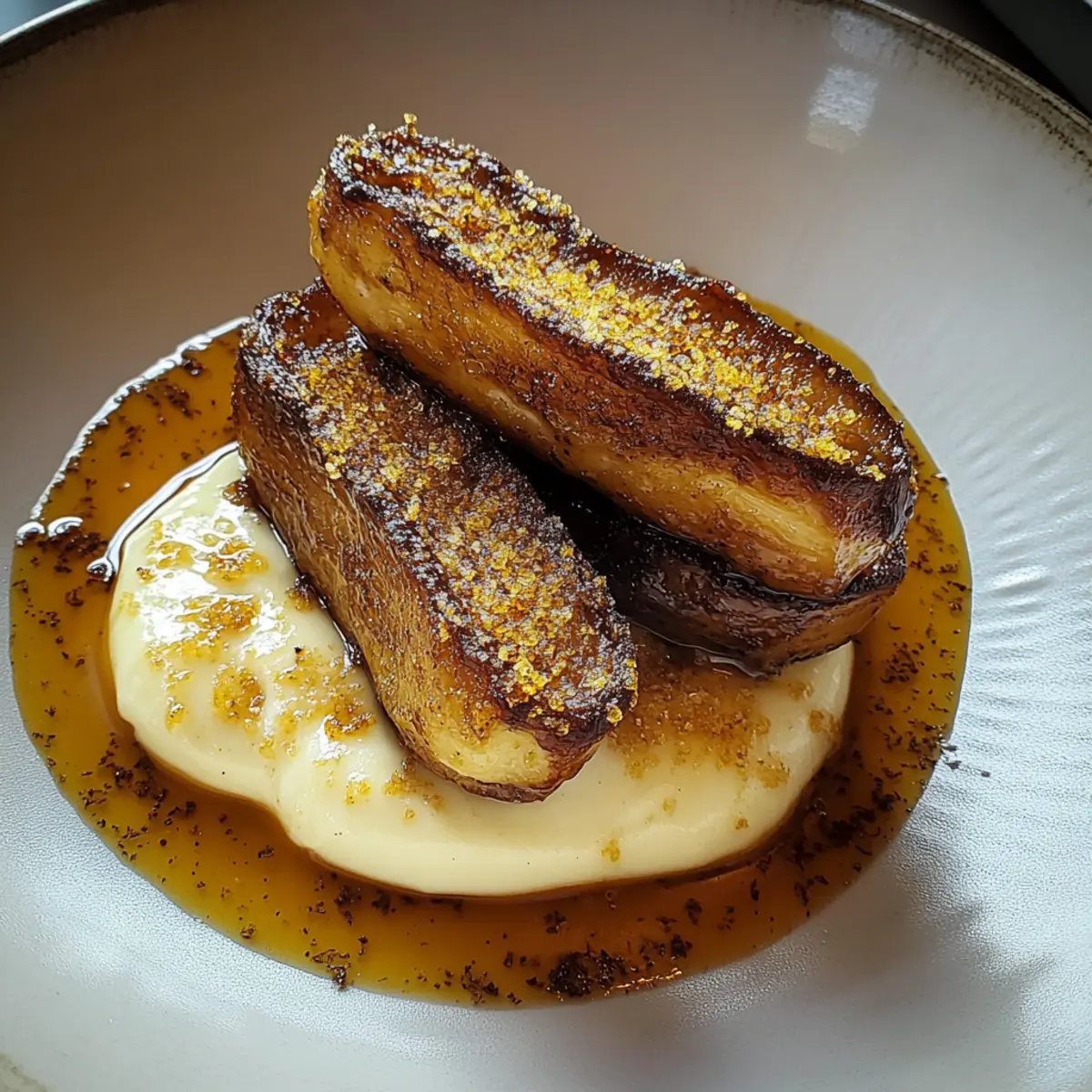 Fried Bananas with Cinnamon Butter Sauce