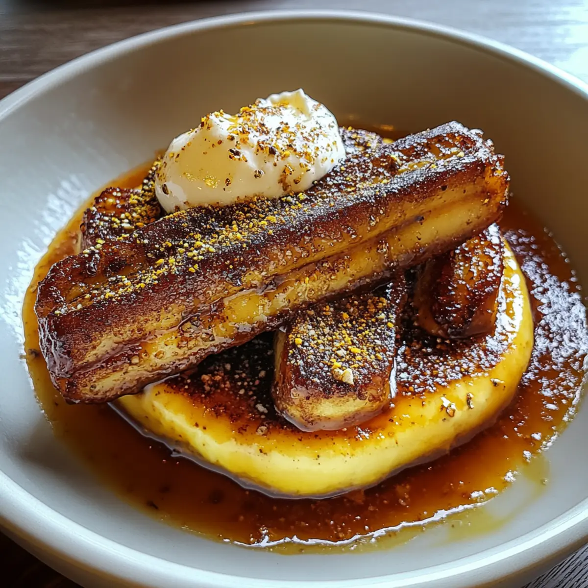 Fried Bananas with Cinnamon Butter Sauce