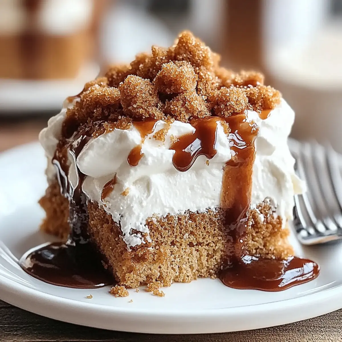 Gingerbread Poke Cake