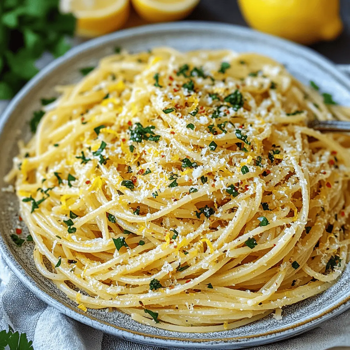 Italian Lemon Garlic Pasta