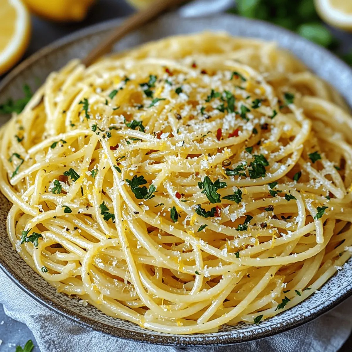 Italian Lemon Garlic Pasta