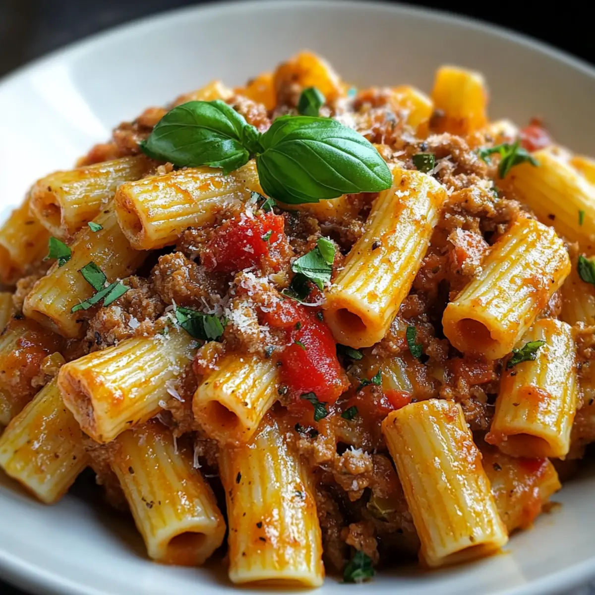 One Pot Spicy Rigatoni