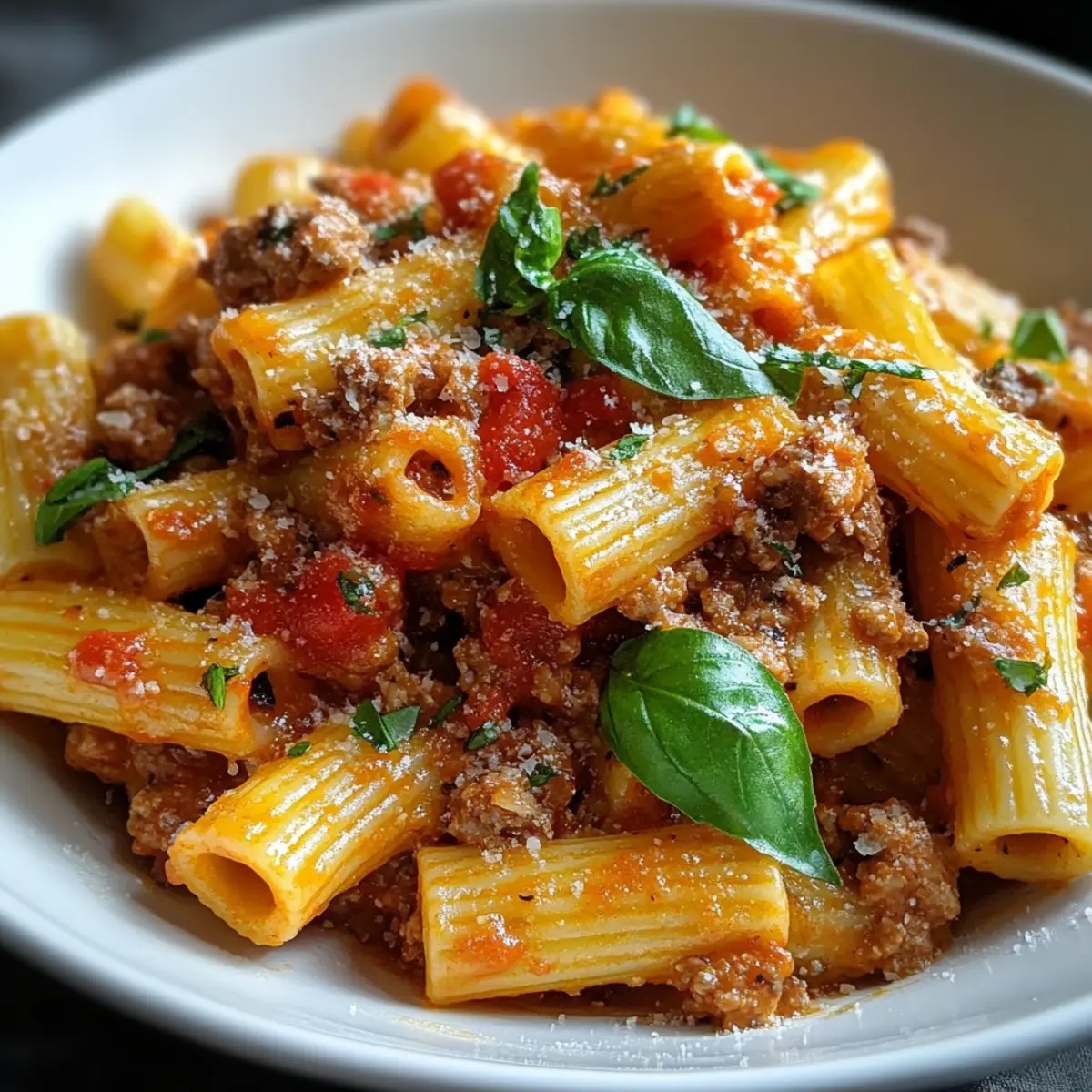 One Pot Spicy Rigatoni