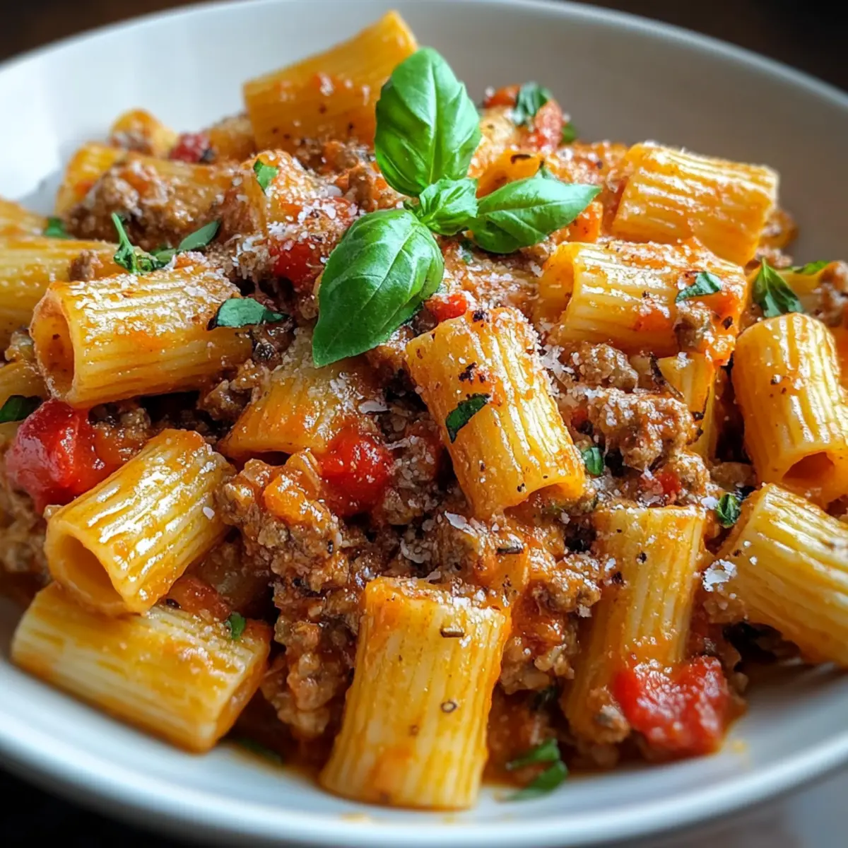 One Pot Spicy Rigatoni