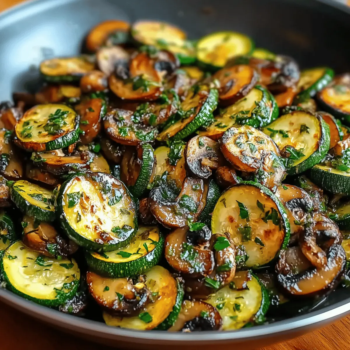 Skillet Zucchini and Mushrooms