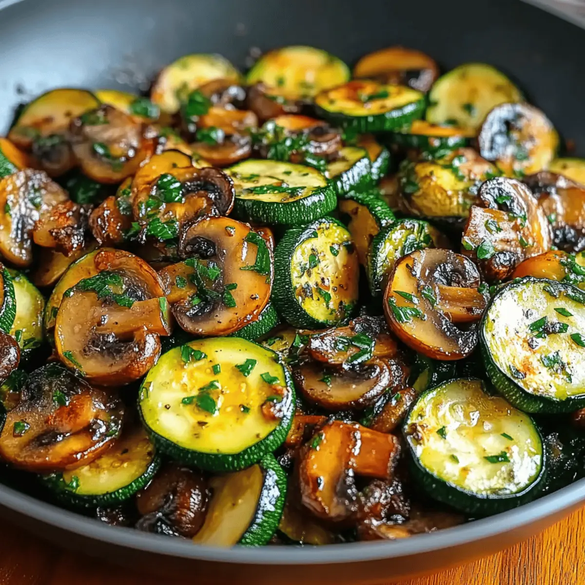 Skillet Zucchini and Mushrooms