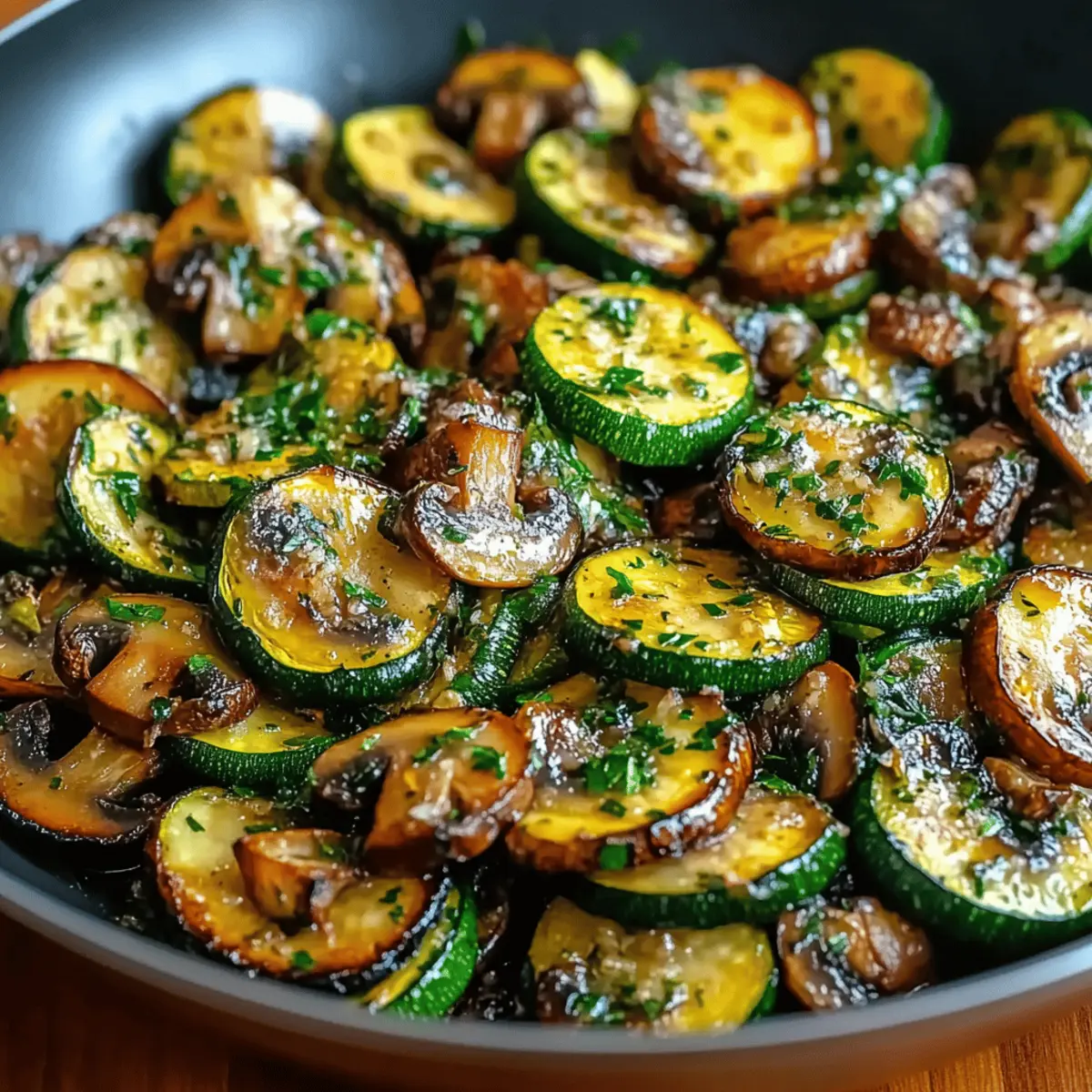 Skillet Zucchini and Mushrooms