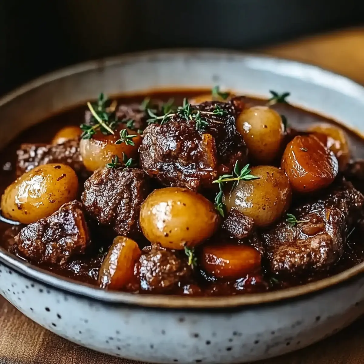 Slow-Cooked Beef Bourguignon