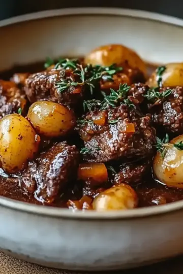 Slow-Cooked Beef Bourguignon