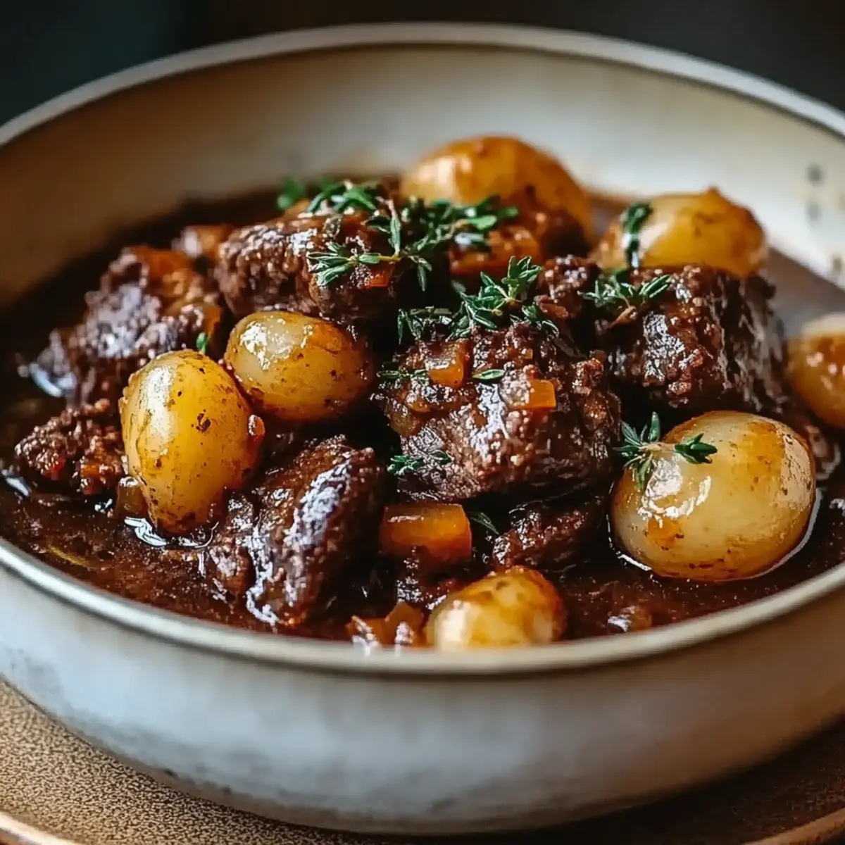 Slow-Cooked Beef Bourguignon