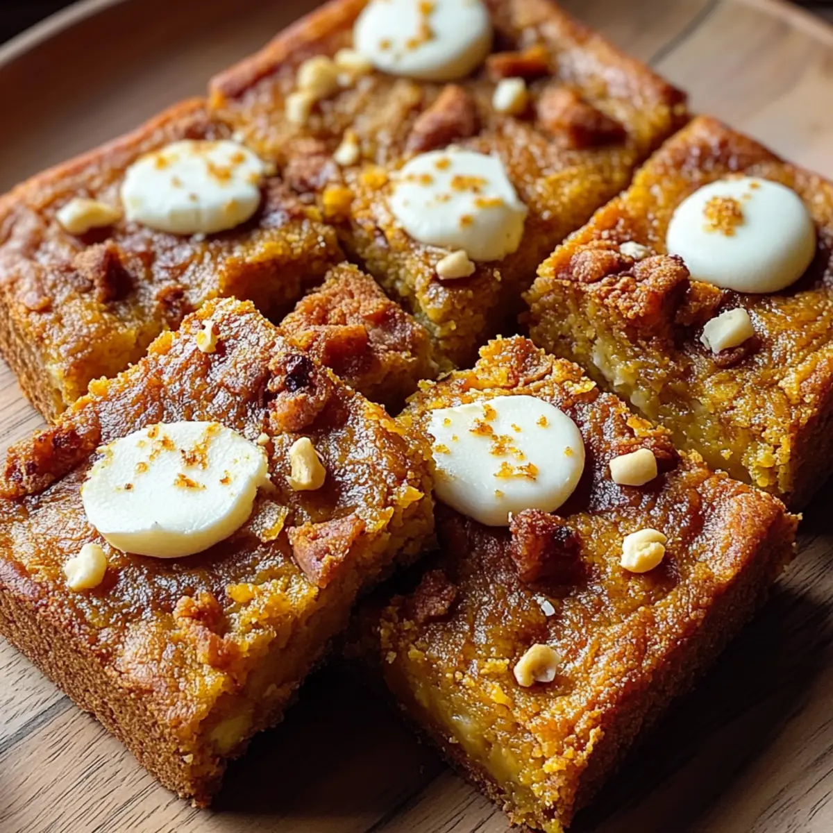 Spiced Baked Pumpkin Blondies