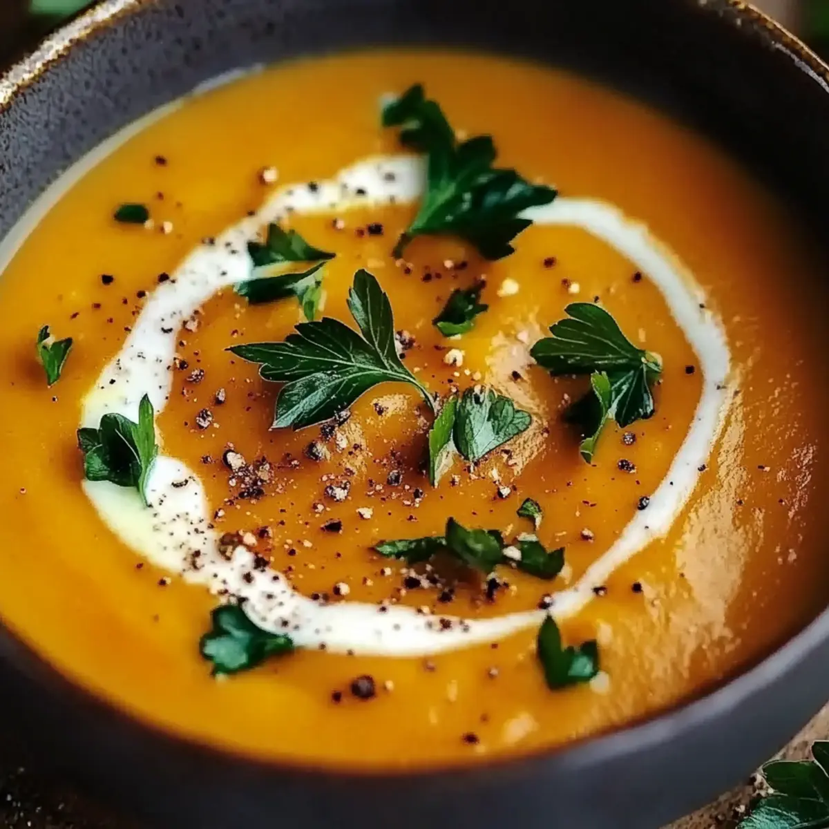Spicy Butternut Squash Sweet Potato Soup