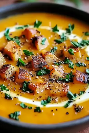 Spicy Butternut Squash Sweet Potato Soup