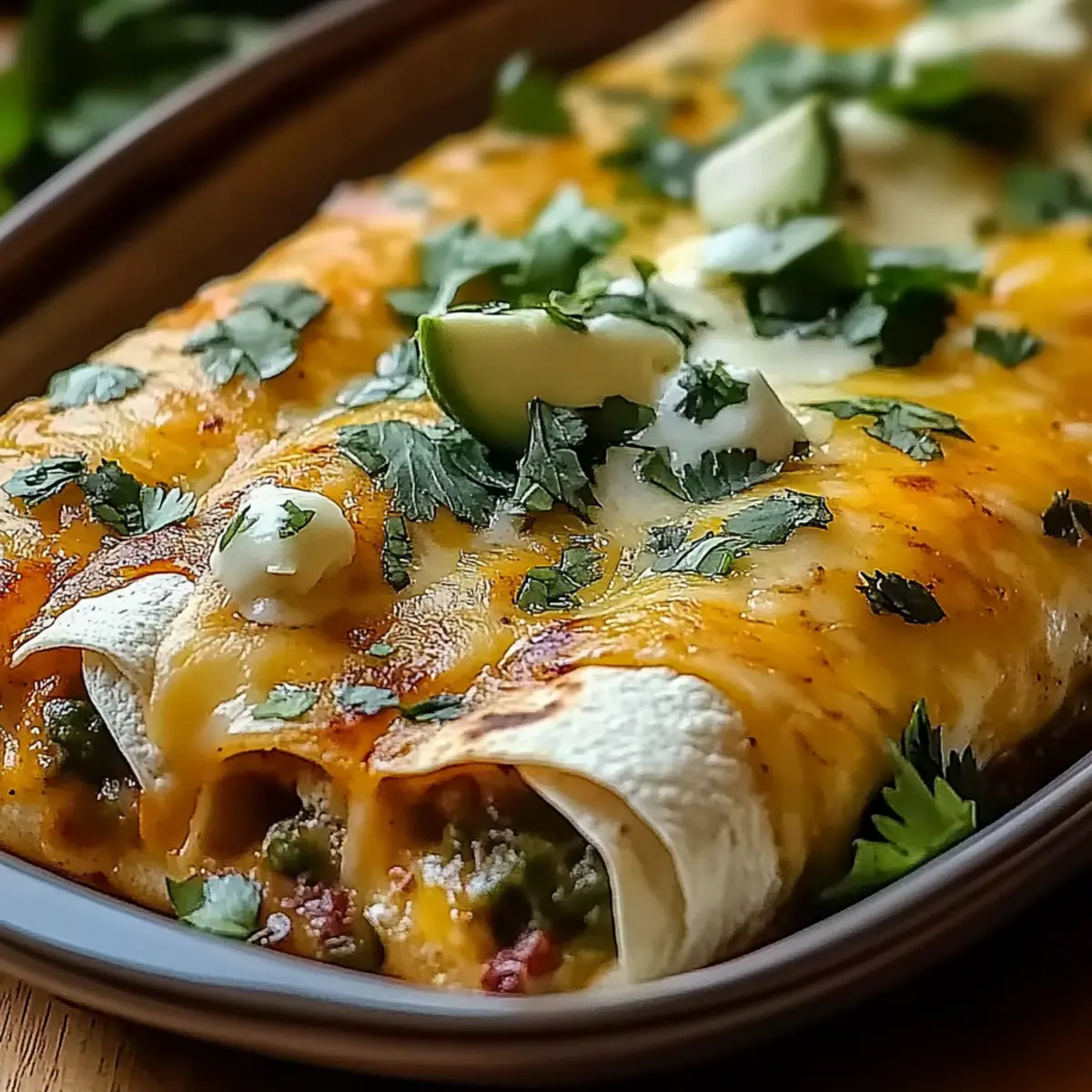 Spicy Hatch Chile Enchiladas