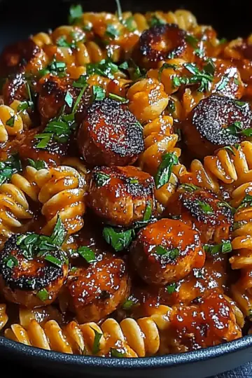 Spicy Honey BBQ Sausage & Pasta