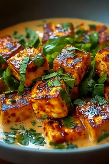 Spicy Tofu in Creamy Coconut Sauce