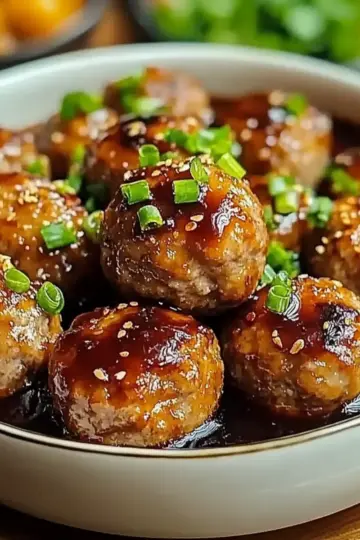 Sweet and Spicy Asian Turkey Meatballs