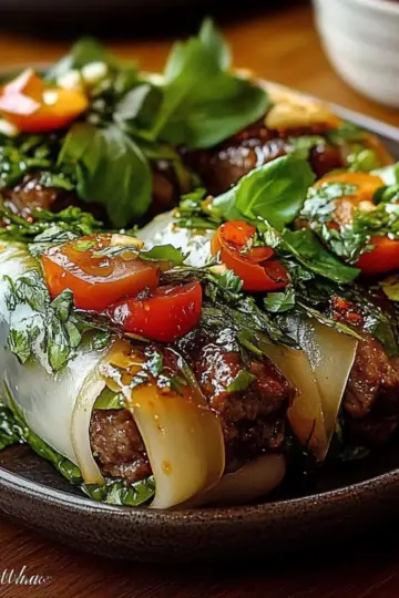 Thai Basil Beef Rolls