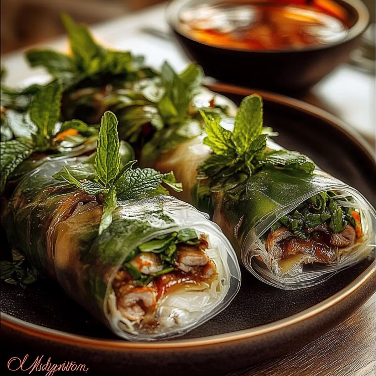 Thai Basil Beef Rolls