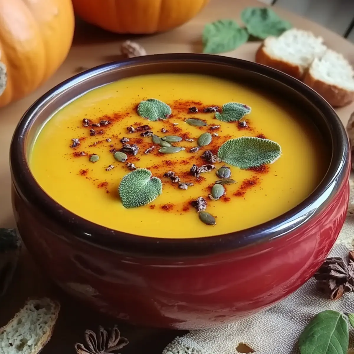 Autumn-Spiced Roasted Pumpkin Soup