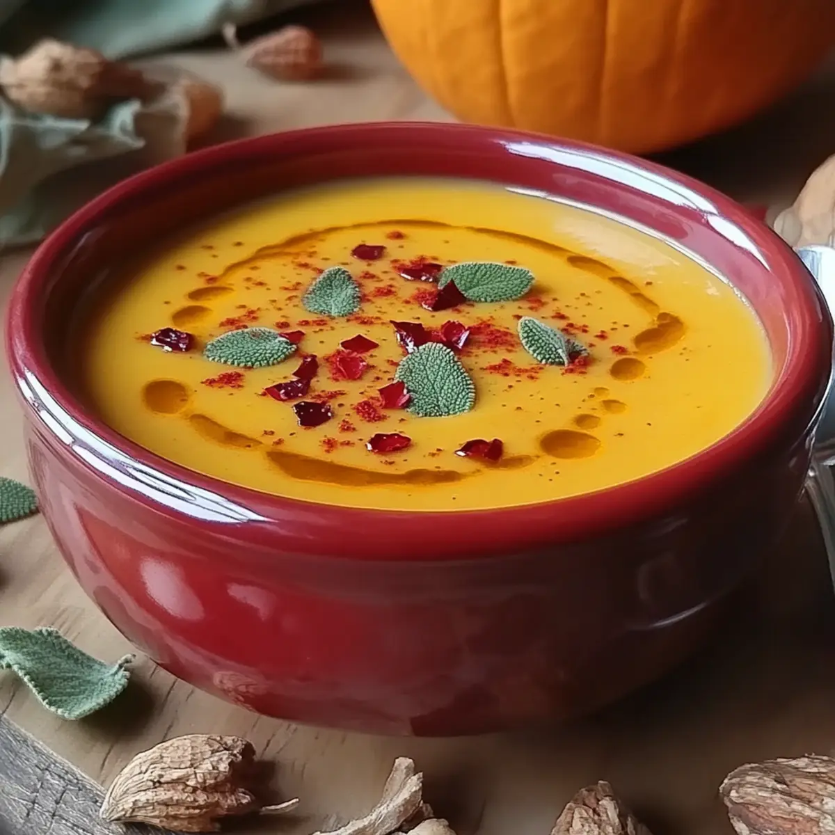 Autumn-Spiced Roasted Pumpkin Soup