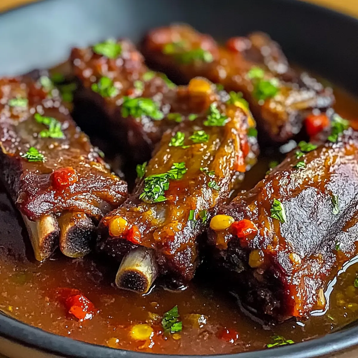Beef Ribs with Tomato Sauce and Chipotle