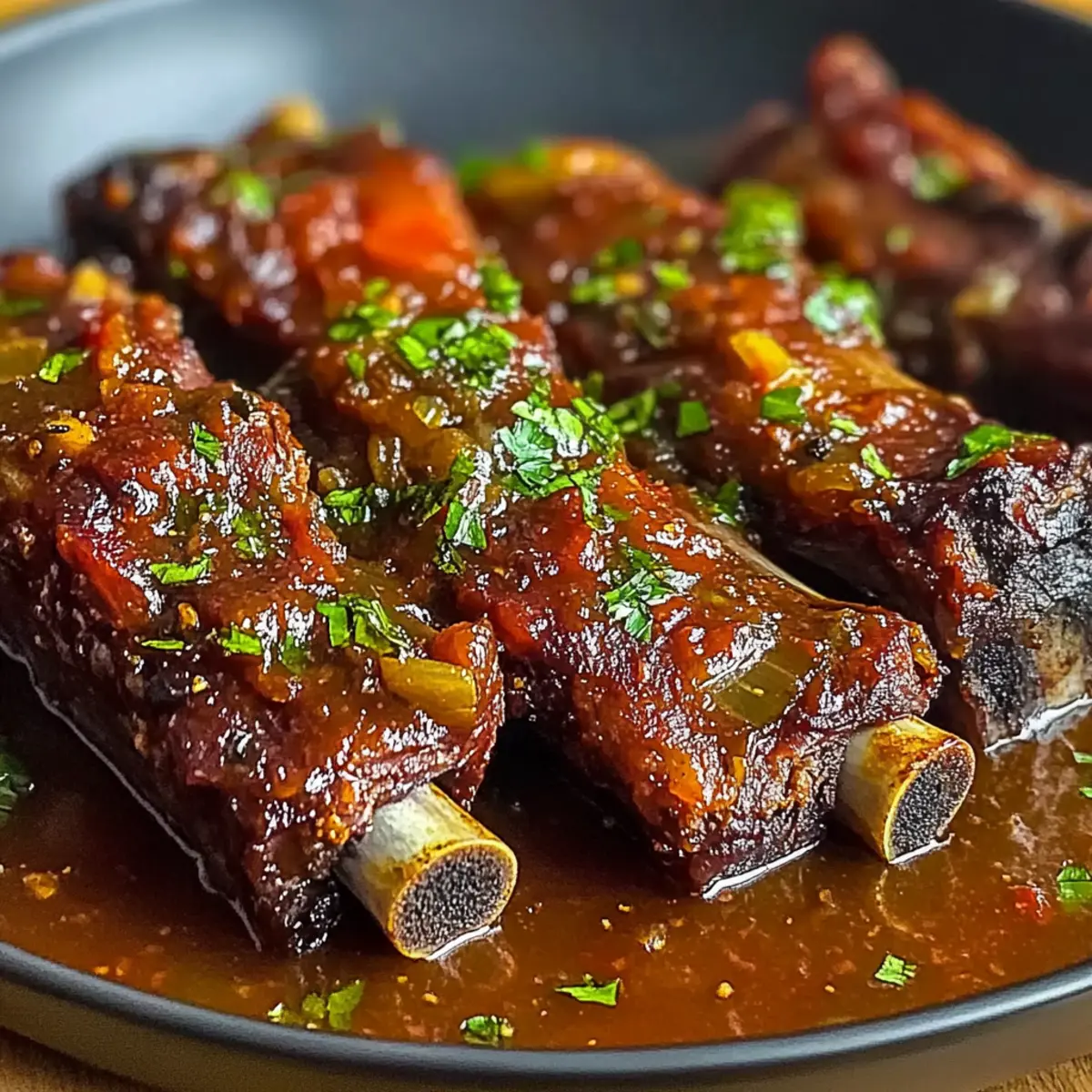 Beef Ribs with Tomato Sauce and Chipotle